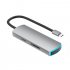 Multifunction 6 in 1 Type C to HDMI HUB USB3 1 Adapter Video Converter with Indicator   Space gray