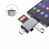 Multifunction 6 in 1 Type c OTG Card Reader SD TF  with USB black