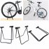 Multifunction Bicycle Stand  Adjustable Width  Folding Repair Rack Bike Wheel Hub Stand for Bicycle Storage  black