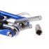 Multifunction Bicycle Repairing Set Carbon Steel Bike Repair Kit Wrench Screwdriver Chain blue