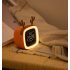 Multifunction Cute Cartoon Alarm Clock Temperature Display USB Night Light rabbit headwear  accessories 