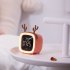 Multifunction Cute Cartoon Alarm Clock Temperature Display USB Night Light Orange alarm clock  regular 