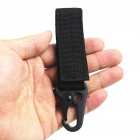 Multifunction Fashion Key Chain Key Ring Clip Buckle Holder black 11cm