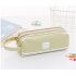 Multifunction Large Capacity Double Layer Zipper Pencil Case for School Stationery Pink