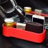 Multifunction Leather Storage Box for Car Seat Side Gap Leather red copilot