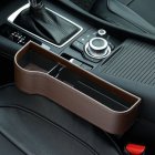 Multifunction Leather Storage Box for Car Seat Side Gap Leather brown Main driver