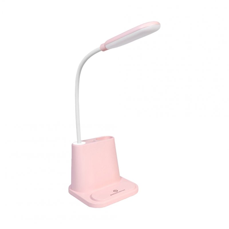 Multifunction Led Desk  Lamp Eye-caring Desktop Lamp With Fan For Student Study Pink table lamp + fan
