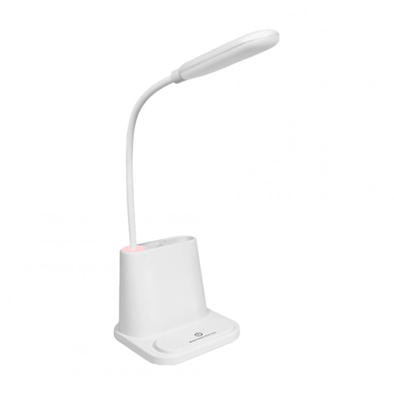 Multifunction Led Desk  Lamp Eye-caring Desktop Lamp With Fan For Student Study White table lamp + fan