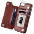 Multifunction Magnetic Leather Wallet Case Card Slot Shockproof Full Protection Cover for iPhone X 7 8 7 8 Plus brown