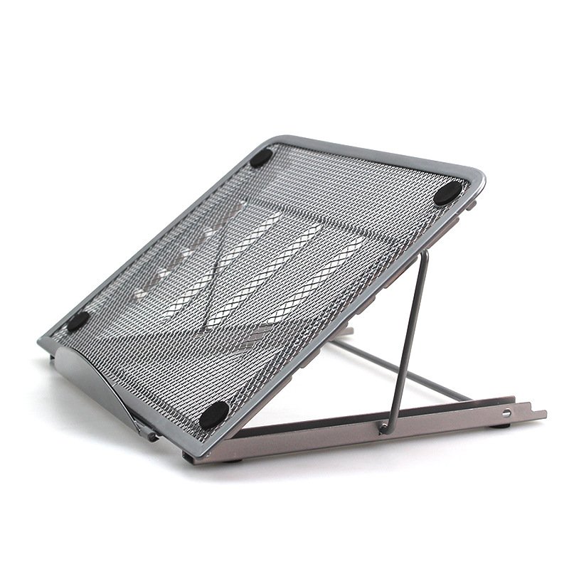 Multifunction Mesh Ventilated Adjustable Laptop Stand Silver grey