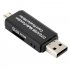 Multifunction OTG Memory Card Reader Micro SD SD Card  USB USB Phone Card Reader TF High Speed 2 0 black