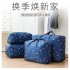 Multifunction Oxford Cloth Storage Bag with Handles for Cabinet Luggage Clothes Organize dark blue fish M 55 33 20cm