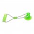 Multifunction Pet Molar Bite Dog Tos Rubber Chew Ball Cleaning Teeth Safe Elasticity Soft Puppy Suction Cup Dog Biting Toy green