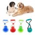 Multifunction Pet Molar Bite Dog Tos Rubber Chew Ball Cleaning Teeth Safe Elasticity Soft Puppy Suction Cup Dog Biting Toy red