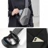 Multifunction Shoulder Bag Waterproof Leisure Chest Bag with USB Charging Port for Phone Tablet PC black