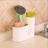 Multifunction Soap Liquid Dispenser Sponge Drain Stoarge Rack for Kitchen Bathroom green