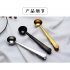 Multifunction Stainless Steel Coffee Spoon Clip for Bag Sealing Golden coffee spoon clip