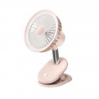 Multifunction USB Desktop Fan Mini Portable Rotation Cooling Fan for Office Household Traveling Car Pink