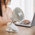Multifunction USB Desktop Fan Mini Portable Rotation Cooling Fan for Office Household Traveling Car white
