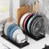 Multifunctional Carbon Steel Dish Drying Rack Set Of 2 Space Saving Plate Organizer Dish Drying Rack Pots Pans Storage Rack Lid Organizer Adjustable Rack For Ki