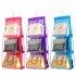 Multifunctional Double sided Bag Storage Hanging Bag Organizer Container Household Decoration rose Red