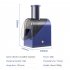 Multifunctional Ice Crusher USB Rechargeable Double Blade Electric Ice Maker Home Mini Ice Shavers Chopper Blue