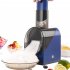 Multifunctional Ice Crusher USB Rechargeable Double Blade Electric Ice Maker Home Mini Ice Shavers Chopper Blue