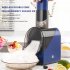 Multifunctional Ice Crusher USB Rechargeable Double Blade Electric Ice Maker Home Mini Ice Shavers Chopper Blue