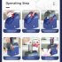 Multifunctional Ice Crusher USB Rechargeable Double Blade Electric Ice Maker Home Mini Ice Shavers Chopper Blue