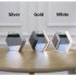 Multifunctional LED Night Light Wall Clock Thermometer Mirror Glass Digital Alarm Clock Silver