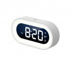 Multifunctional Led Alarm  Clock Usb Charging Digit Display Children Student Bedside Clock white_English