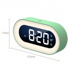 Multifunctional Led Alarm  Clock Usb Charging Digit Display Children Student Bedside Clock green_English