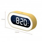 Multifunctional Led Alarm  Clock Usb Charging Digit Display Children Student Bedside Clock yellow_English