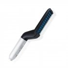 Multifunctional Men Hair Curler Comb Tool Quick Electric Heating Hair Brush Black and White   EU Plug
