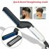 Multifunctional Men Hair Curler Comb Tool Quick Electric Heating Hair Brush Black and White   EU Plug