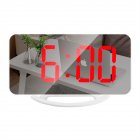 Multifunctional  Mirror  Clock Led Makeup Mirror Digital Alarm Clock For Household Living Room TS 8201 R  white shell red light 