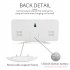 Multifunctional  Mirror  Clock Led Makeup Mirror Digital Alarm Clock For Household Living Room TS 8201 R  white shell red light 