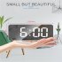 Multifunctional  Mirror  Clock Led Makeup Mirror Digital Alarm Clock For Household Living Room TS 8201 HW  black shell white light 