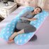 Multifunctional Pillow for Pregnant Women Lateral Pillow Pregnancy Side Sleepers 100  Cotton U Shape Removable and Washable Maternity Pillows gray and white
