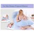 Multifunctional Pillow for Pregnant Women Lateral Pillow Pregnancy Side Sleepers 100  Cotton U Shape Removable and Washable Maternity Pillows gray and white