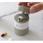 Multifunctional Portable Mini Cutter Grinding Box Tablet Divider White   coffee color 5cm in diameter and 6 5cm in height