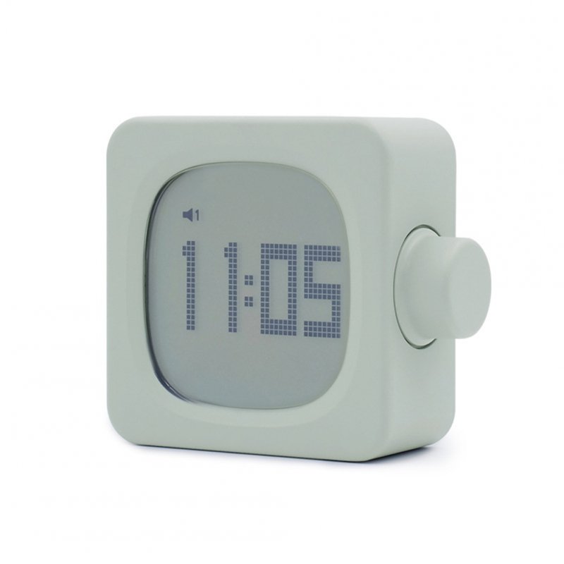 Multifunctional Square Alarm  Clock Night Light Rechargeable Led Mini Alarm Clock Pea green