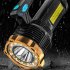 Multifunctional USB Rechargeable Flashlight  10W 90000 Lumens Outdoor Waterproof High Power Lighting  Adjustable Color Temperatures  LED Powerful Flashlight 3 l