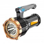 Multifunctional USB Rechargeable Flashlight, 10W 90000 Lumens Outdoor Waterproof High-Power Lighting, Adjustable Color Temperatures, LED Powerful Flashlight 3 light sources with 8 gears