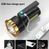 Multifunctional USB Rechargeable Flashlight  10W 90000 Lumens Outdoor Waterproof High Power Lighting  Adjustable Color Temperatures  LED Powerful Flashlight 3 l