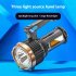 Multifunctional USB Rechargeable Flashlight  10W 90000 Lumens Outdoor Waterproof High Power Lighting  Adjustable Color Temperatures  LED Powerful Flashlight 3 l