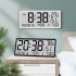 Multifunctional Wall Clock Time Date Temperature Humidity Display Digital Clock Electronic Clock White