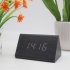 Multifunctional Wooden Alarm  Clock Luminous Silent Clock With Smart Led Display Bamboo wood white