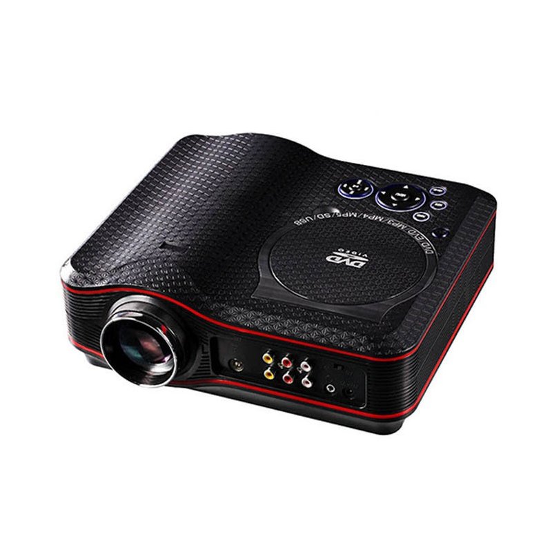 Multimedia Led Projector With Dvd Player Home Theater Led Hd Playback Dvd Disc Projector 2000 Lumens Rich Color Projector EU Plug