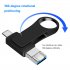 Multiple Capacities Metal Fashion 3 in 1 Universal Usb Flash Drive High speed Usb 3 0 Port Otg Port Compatible For Mobile Phone Computer Business black 32GB